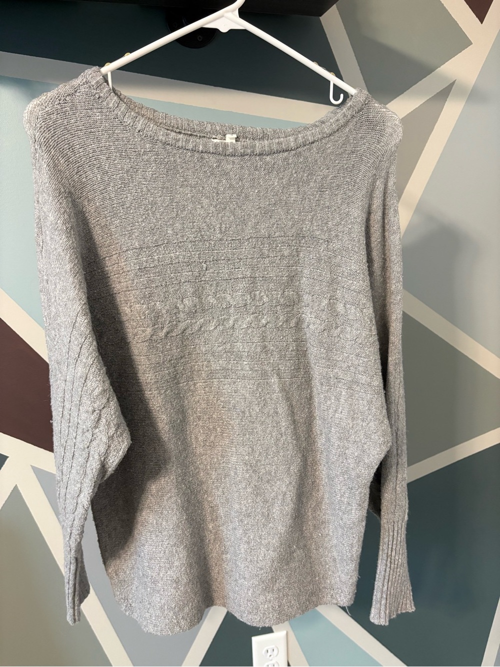 Maurices Light Gray Crewneck Knit Sweater